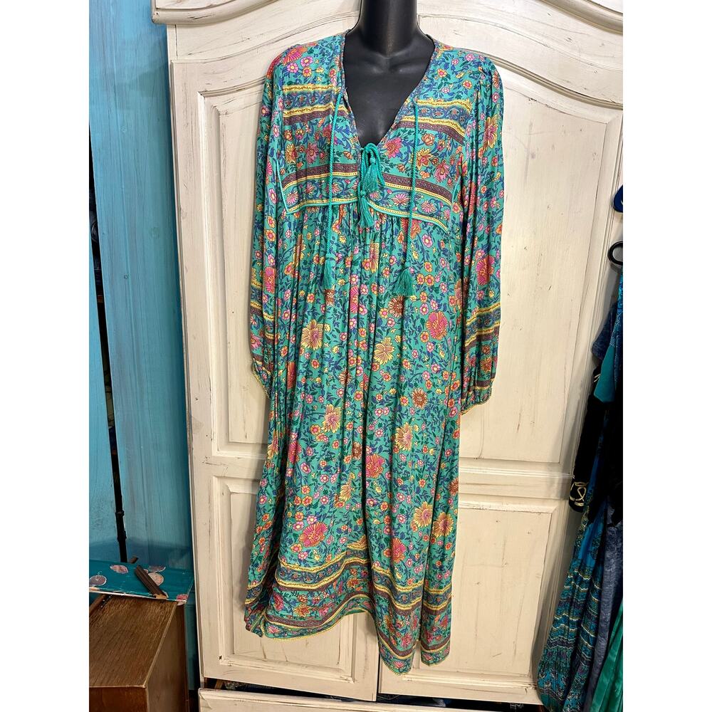 SPELL DESIGNS & THE GYPSY COLLECTIVE UNICORN FOLKTOWN MIDI DRESS XS